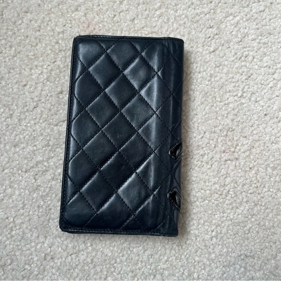 Chanel Cambon black and pink leather wallet with COA - Picture 3 of 15